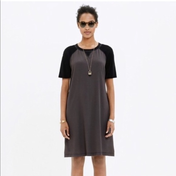MADEWELL baseball jersey shift dress - Picture 1 of 11